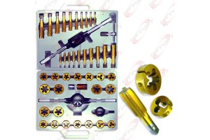 45 Pc Tap & Die Set SAE Titanium Tungsten Steel Jumbo Thread Renew Tool